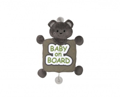 Semn reflectorizant Baby on Board BabyJem, verde foto
