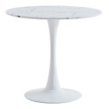 Cumpara ieftin Masa dining Balou II, MDF, Alb, 80x80x75 cm