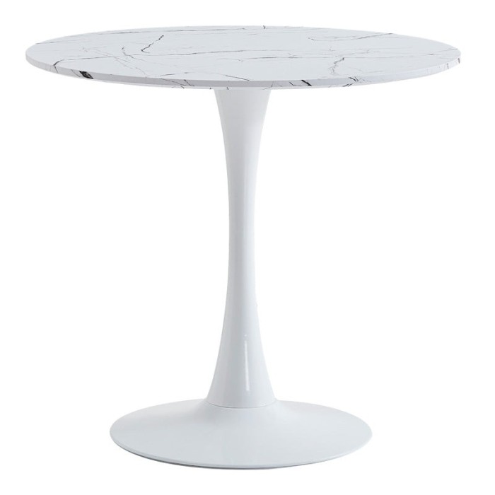 Masa dining Balou II, MDF, Alb, 80x80x75 cm