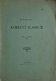 Buletinul Societatii Filologice, Anul III, 1907, Carte Veche, Filologie Romana