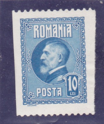 1926 FERDINAND , eroare dantelura,val.10 lei ,Lp nr.74,MNH foto