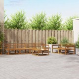 vidaXL Set de canapele de exterior 7 pcs natural Lemn Solid de Acacia 3367217