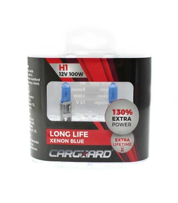 Set de 2 becuri Halogen H1 100W +130% intensitate Alb Xenon 12V Carguard foto