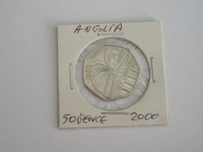 M3 C50 - Moneda foarte veche - Anglia - fifty pence omagiala - 2000 foto