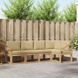 vidaXL Set de canapele de exterior cu pernă 5 pcs Alb și Bej 3387647