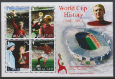 Gibraltar 2002 - Fotbal, Bobby Moore, bloc neuzat foto