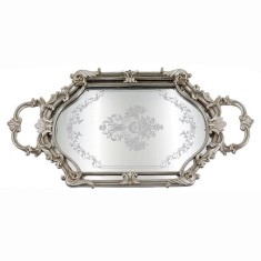 Tava din rasina cu oglinda Silver Luxury 50 cm
