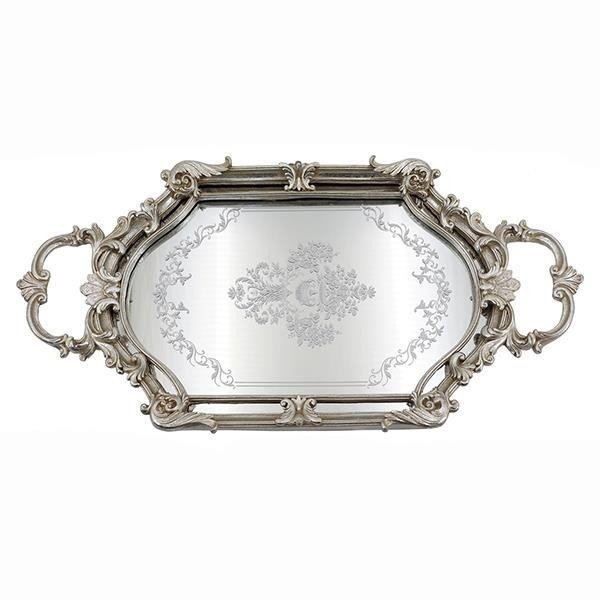 Tava din rasina cu oglinda Silver Luxury 50 cm