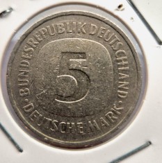 Germania 5 Mark 1985 J marci RFG moneda nichel km # 140.1