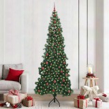 vidaXL Pom de Crăciun Artificial pentru Colț Verde 240 cm PVC și Metal 3397289