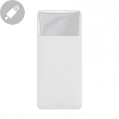 Baseus Bipow powerbank cu încărcare rapidă 20000mAh 15W alb (ediție de peste mări) + cablu USB-A - Micro USB 0,25m alb (PPBD050101)