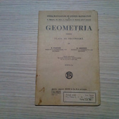 GEOMETRIA pentru Clasa III Secundara - D. Pompeiu, O. Onicescu -1935, 59 p.