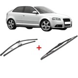 Cumpara ieftin Set 3 stergatoare AUDI A3 (8P1) 2003-2012, pentru parbriz si luneta, Valeo Silencio