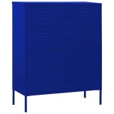 Cumpara ieftin Comoda cu sertare, bleumarin, 80x35x101,5 cm, otel
