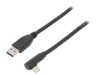 Cablu USB 3.0 A la C unghi 1,5m negru, Goobay