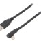 Cablu USB 3.0 A la C unghi 1,5m negru