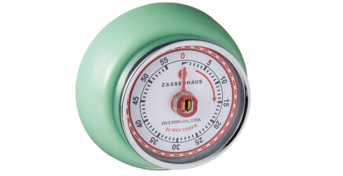Cronometru de bucatarie retro Zassenhaus, otel inoxidabil, 7cm, M072365 - RESIGILAT