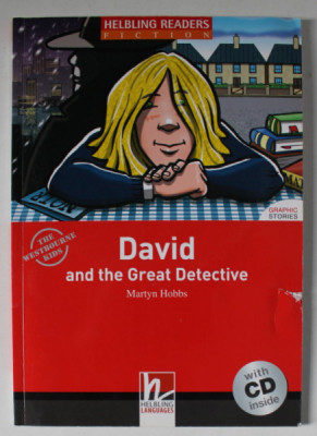 DAVID AND THE GREAT DETECTIVE by MARTYN HOBBS , HELBLING READERS FICTION , GRAPHIC STORIES , WITH CD INSIDE , 2007 foto