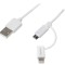 Cablu USB-A USB-B micro Lightning 1m