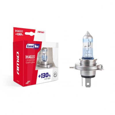 Set becuri cu halogen H4 12V 60 / 55W LumiTec LIMITED + 130% DUO BOX AVX-AM01405 foto