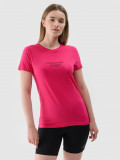 Tricou slim cu imprimeu pentru femei - roz, 4F Sportswear