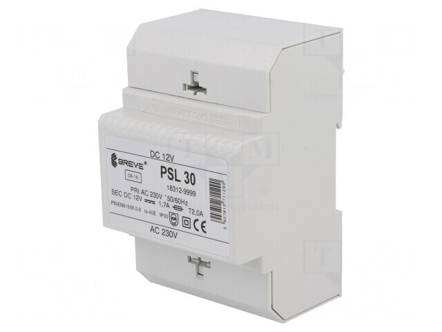 Alimentator pentru Transformatoare DIN 12VDC 30W
