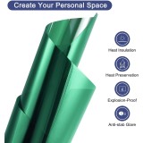 Folie Autoadeziva Pentru Geam cu Protectie Solara UV si Efect de Oglinda, Verde, Calitate Premium, Dimensiune 200 x 60 cm CBD CORAL BEST DEALS 200 cm