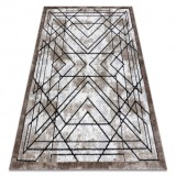 Covor modern COZY Tico, geometric - structural două niveluri de l&acirc;nă braun, 160x220 cm