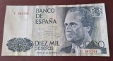 SPANIA == BANCNOTA 10.000 PESETAS == EMISIUNEA 1985