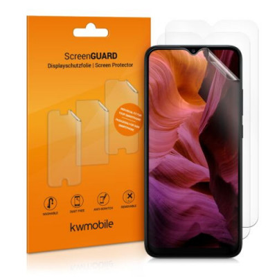 Set 3 Folii de protectie pentru Samsung Galaxy A02s, Kwmobile, Fata, Transparenta, 55088.1 foto