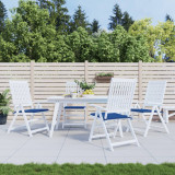 VidaXL Perne scaune grădină 4 buc. albastru 40x40x3 cm țesătură Oxford