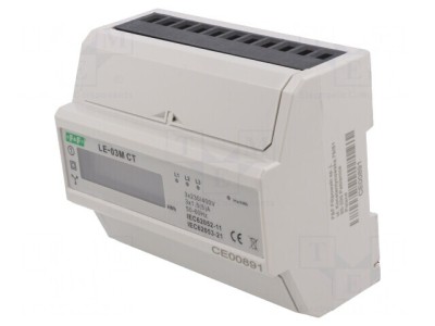 Contor Digital 3-Fazat pentru Șină DIN LCD LE-03M-CT foto