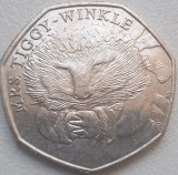 Monedă 50 pence 2016 Marea Britanie, Mrs. Tiggy-Winkle, Europa