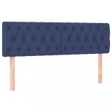 Tablii de pat, 2 buc, albastru, 80x7x78/88 cm, textil, DKD Home Decor