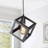 Lustra Forma Cub, STRUKTUR Uno, 1x E27, Negru, Suspendat, Metal, Alessandro DESIGN