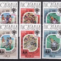 Nicaragua 1980 sport olimpiada MI 2080-84 a+b ( supr. rosu si argintiu) MNH