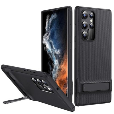 Husa pentru Samsung Galaxy S22 Ultra 5G - ESR Air Shield Boost Kickstand - Translucent Black foto