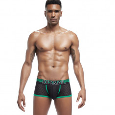 Sexy Chiloti Jockstrap Barbati JockMail Push Up Suspensor Boxeri Mesh Blacked foto