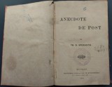 ANECDOTE DE POST de TH. D. SPERANTIA (ed. princeps, BUCURESCI/H. STEINBERG 1904)