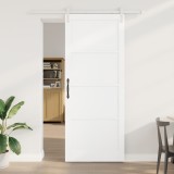 Ușa glisantă vidaXL cu Set de Ferronerie Alb 93x232 cm Lemn Solid Din Pin, Ușa de Interior vidaXL &#039;ORKDAL&#039;Alb 93x232x4 cm Lemn Solid Din Pin