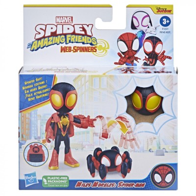 SPIDEY PRIETENII EXTRAORDINARI SET FIGURINA MILES MORALES SPIDER MAN 10CM SI ACCESORII SuperHeroes ToysZone foto