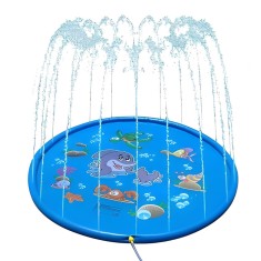 Piscina copii tip fantana 1.7 metri cu jeturi de apa in forma circulara foto