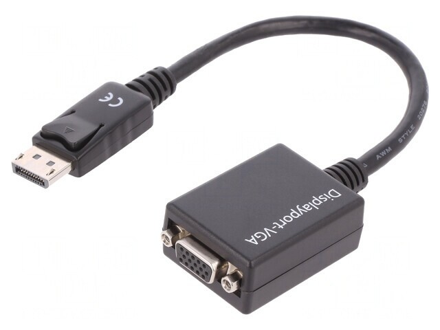 Convertor DisplayPort 1.2 150mm Negru 28AWG