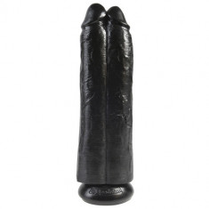 Dildouri mari - King Cock Doua Penisuri pentru o Gaura 28 cm - culoarea Neagra foto