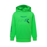 Aston Martin hanorac cu glugă pentru copii WEC green fluo 2026 - L (kids)