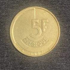 Moneda 5 franci 1987 Belgia