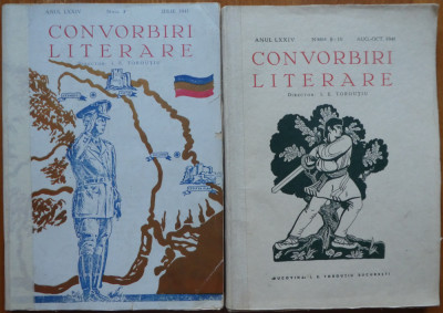 Convorbiri literare, Iulie - Octombrie 1941, 2 volume, 4 nr., Director: Toroutiu foto