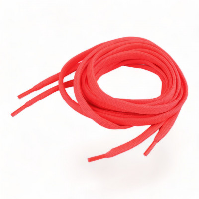 Sireturi plate din poliester pentru pantofi / hanorace Crisalida, 130 cm, Portocaliu neon foto