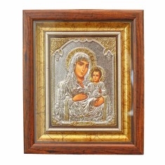 Icoana Maica Domnului cu Pruncul Ierusalim argint