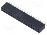 Conector şiruri pini mamă SAMTEC PIN: 34 2,54mm aurit THT soclu